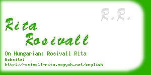 rita rosivall business card